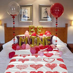 Valentine's Day Love Hearts Throw Blanket, Soft Lightweight Flannel Blanket, Wedding Anniversary Birthday Gifts for Girlfriend Wife, Anti-Pilling Blankets for Bed Sofa Couch Chair, 60 x 50 Inch - Image 5