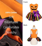 Fitwarm Halloween Pumpkin Dog Dress, Funny Dog Halloween Costumes, Doggy Clothes for Small Dogs Girl, Pet Apparel, Orange, Black, Purple, Large - Image 5