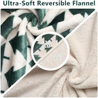 LOOBANI Waterproof Blanket for Queen Bed, Spill-Proof, 80"x90", Xmas Green - Image 3