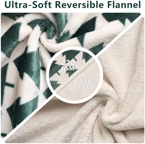 LOOBANI Waterproof Blanket for Queen Bed, Spill-Proof, 80"x90", Xmas Green - Image 3