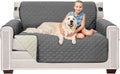 Sofa Shield® Couch Loveseat Covers for Dogs, Reversible Furniture Protector with Strap, Stain and Tear Resistant Cushion Cover, 54 inch Seat, Machine Washable Slipcover Pets, Cats, Charcoal Linen