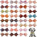 Fall Dog Bow Ties Bulk for Large Dogs 30 Pack 5.1"*3.1" L by Bestwishforyou