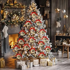 Vintage Christmas Decor 16Pcs - Vintage Christmas Ornaments Tree Decorations Hanging Balls, Classic Decorations Ball 2.36 Inch for Xmas Tree Party Home Holiday - Image 4