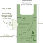 Pawtria Home Compostable XL Poop Bags with Handles, 100 Bags, Mega Roll | Extra Large Leak-Proof Dog Poop Bags with Handles for Cat Litter, Yard Cleanup & Large Dogs