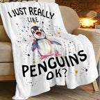 Penguin Blanket Cute Penguin Throw Blanket Gifts for Girls Boys Kids Women Men Adults Super Soft Cozy Plush Fluffy Fuzzy Fleece Blanket Home Decor 40''X50'' - Image 4