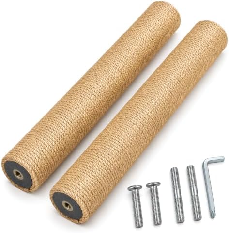 LEMONDA 31.5Inch Cat Scratching Post,Cat Scratcher Tree with 3 Scratching Poles & 2 Interactive Dangling Balls,Cats Scratching Posts for Indoor Kitten & Adult Cats (2 Posts) by LEMONDA