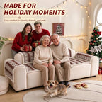 Christmas Couch Cover, Christmas Plush Sofa Cover for Dog Pet 1PC - Image 2