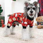 XPUDAC 4 Pack Dog Christmas Pajamas Clothes Pjs for Small Dogs Winter, M - Image 3