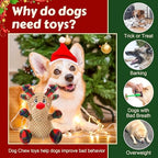 Newget Christmas Squeaky Dog Toys, Plush Dog Chew Toys with Crinkle Paper - Image 4