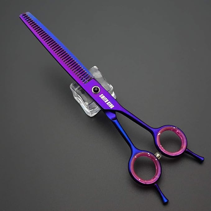 7.0 inches Professional Dog Grooming Scissors Set Straight & thinning & Curved & chunkers & comb 5pcs in 1 Set for left-handed & right handed