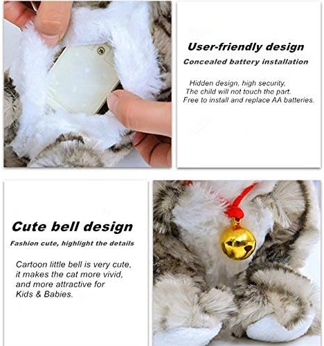 Smalody Interactive Robot Cat Sound Control Electronic Plush Toy White | Soft plush electronic cat pet responds to sound & movement. Safe interactive toy bringing realistic fun and joy to kids.