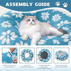 Cute Round Cat Tunnel for Indoor Cats, Blue - Image 7