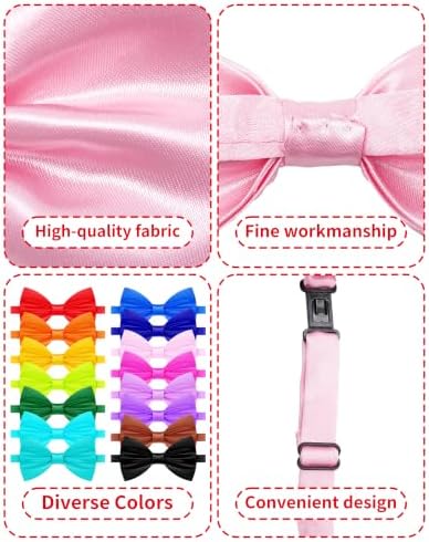 PET SHOW 30 Pack Small Dog Bowties Bulk Solid Colors - Image 3