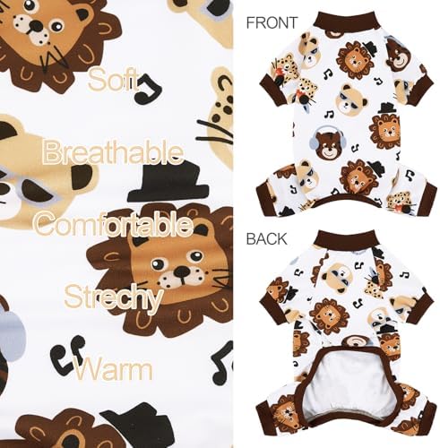 XPUDAC 4 Pack Dog Pajamas Comfy Dog Pjs Puppy Clothes for Small Dogs, S - Image 6