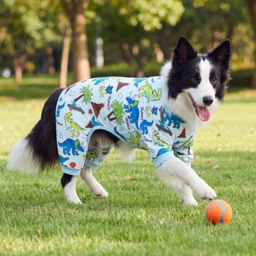 XPUDAC 4 Pack Dog Pajamas for Medium Large Dog Pjs Onesies Clothes, 3XL - Image 5