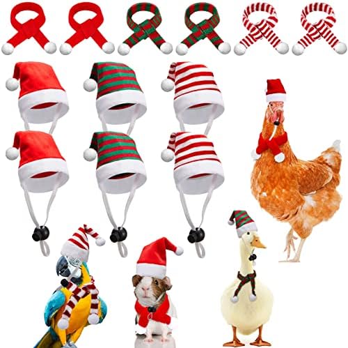 Weewooday 12 Pcs Mini Christmas Santa Hat Scarf Set, Small, Stripe Style by Weewooday