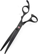 Moontay Professional 7" Dog Grooming Scissors Set 4PCS, Black | Straight, Upward Curved, Downward Curved, Thinning/Blending Shears for Dog, Cat and Pets, JP Stainless Steel