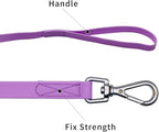 Waterproof Dog Training Leash 50FT 30FT 15FT 10FT 5FT Heavy Duty Recall Long Lead for Large Medium Small Dogs (15FT, Purple)