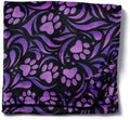 Pet Dog Cat Blanket Ultra Soft Cozy Fleece Paw Print Design Machine Washable Durable for Crates Beds Sofas Travel (Purple Paw Symphony, Medium) by GreaterGood
