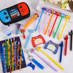 Ulema 85Pcs Video Game Stationery Set Gifts for Boys Girls Birthday Gifts and Classroom Rewards Office Supplies with Multi-Coloe Pens, Pencils, Erasers, Sticky Notes etc. - Image 5