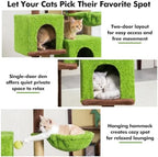 WOOCHPET Large Cat Tree with Condos and Hammock Tall Cat Tower - Image 6