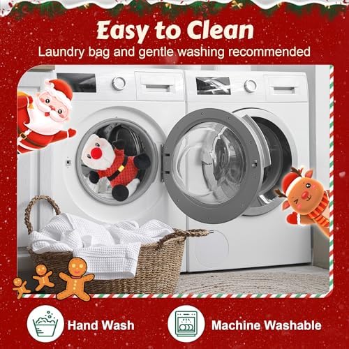 Newget Christmas Squeaky Dog Toys, Plush Dog Chew Toys with Crinkle Paper - Image 5