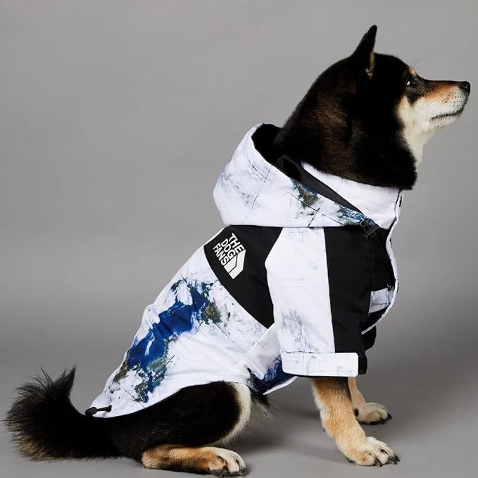 Dog Clothes Fashion Outfit Hooded Raincoat Jackets for Dogs Cats Pet Lightweight Water-Resistant Outdoor Windbreaker Small Medium Large (5XL◆Chest 32.28''-36'',Back 29.9'',68-103 lbs)