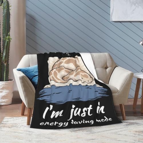 Sleepy Snake Blanket Throw Gift for Girls Women 60"X50" - Image 2