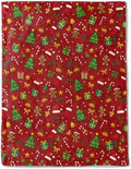 Christmas Decorative Throw Blanket, Gingerbread Tree Hat Sock Bow Star Print Decoration, Soft Flannel Winter Blankets for Couch Bed Sofa, Holiday Home Decor, Xmas Festival Gifts 60x80 Inch by AINORI