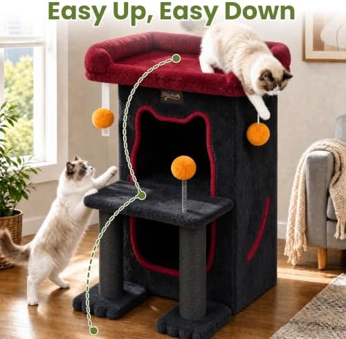 Small Cat Tree Tower Scratching Post for Indoor Cats Large Adult - Image 6