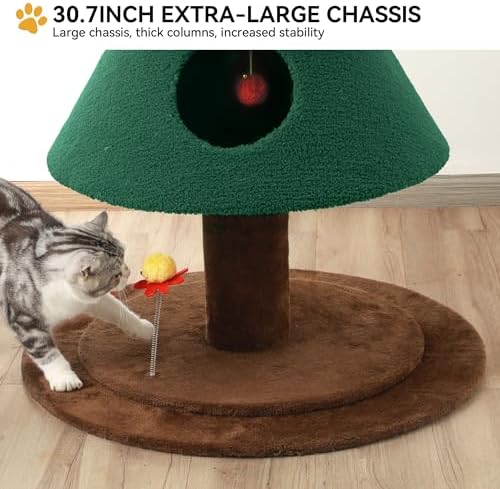 YITAHOME 60 in Christmas Cat Tree with 2 Large Condos - Image 3