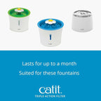 Catit Triple Action Replacement Original Water Fountain Filters, 2 Pack – Official Replacement Filters for Catit Cat Drinking Water Fountains | Official Replacement Filters for Catit Cat Drinking Water Fountains