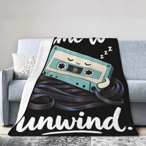 Sleepy Cassette Blanket Throw Gift for Girls Women 60"X50" - Image 4