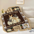 Bunny Throw Blanket Rabbit Bunny Stuff Gifts for Kids Girls Boys Adults Women Men Soft Cozy Warm Plush Fluffy Fuzzy Fleece Blanket 50''X60'' by Fuzawet