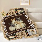 Bunny Throw Blanket Rabbit Bunny Stuff Gifts for Kids Girls Boys Adults Women Men Soft Cozy Warm Plush Fluffy Fuzzy Fleece Blanket 50''X60'' by Fuzawet