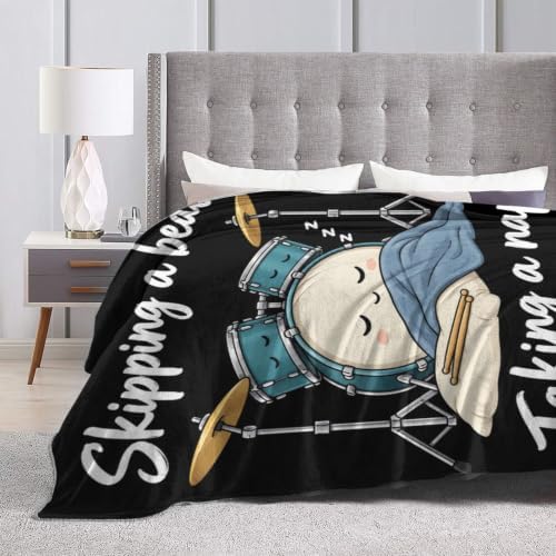 Sleepy Drum Kit Blanket Throw Gift for Girls Women 60"X50" - Image 6