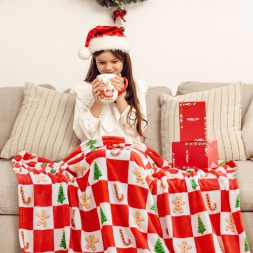 BEDELITE Checkered Christmas Twin Blanket for Decor & Gift, 60"x80" - Image 5