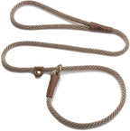 Mendota Pet Slip Leash - Dog Lead and Collar Combo - Made in The USA - Tan, 3/8 in x 6 ft - for Small/Medium Breeds