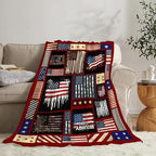 Veteran Blanket American Flag Throw Blanket Veterans Day Gifts for Men Women Adults Super Soft Cozy Plush Fluffy Fuzzy Fleece Blanket Home Decor 60''X80'' - Image 2