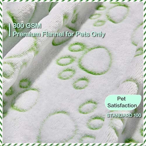 Green Throw Dog Blanket for Puppy Gifts, Dog Stuff Used for Pet Beds, Washable Soft Puppy Essentials Accesssories - Image 2