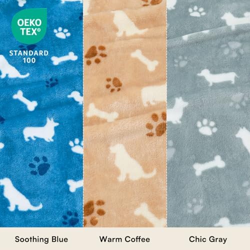 Luciphia Dog Blanket 3 Pack, Soft Cozy Fleece Throw for Puppy Cat,30"x20" - Image 2
