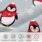 Gogreen Christmas Fleece Throw Blankets for Couch & Bed - Lightweight Plush Cozy Fuzzy Soft Blankets and Throws for Sofa, Christmas Penguin, 50x60 Inches - B - Image 5
