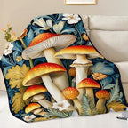 Mushroom Blanket for Girls Women Boys Men Adults Kids Soft Cozy Fleece Mushroom Lovers Throw Blankets Gifts Warm Flannel Plush Lightweight Decor for Couch Bed Sofa 60"X50" - Image 5