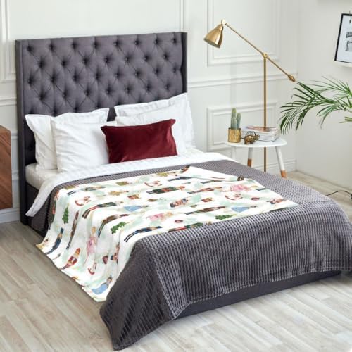 Nutcracker Fuzzy Throw Blanket for Women Men Girls Boys Soft Cozy Fleece Blankets for Bedroom Living Rooms Sofa Couch 60"x50" - Image 4