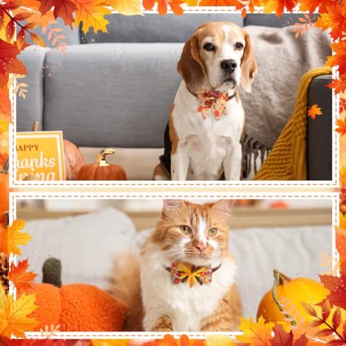 Huhumy 50 Pcs Fall Thanksgiving Dog Bow Ties Christmas Dog Collars Bulk - Image 6