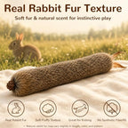 Agape Long Rabbit Fur Cat Toys, 3-Pack with Catnip & Silvervine Gall Fruit - Image 4