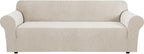 H.VERSAILTEX Stretch Extra Large Sofa Covers Sofa Slipcovers for Living Room Feature Thick Checked Jacquard Fabric with Elastic Bottom, Sofa X-Large - Island Fossi
