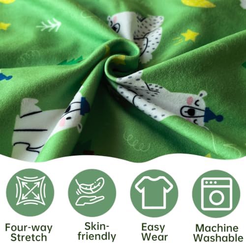 Dog Pajamas for Medium and Large Dogs, Green Bear, L - Image 2