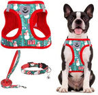 PUPTECK Christmas Dog Harness, Collar and Leash Set No Pull for Small Sized by PUPTECK