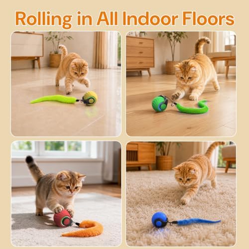 Interactive Cat Toys with Bird Sounds & 3 Speed Modes for Indoor Cats Play - Image 5